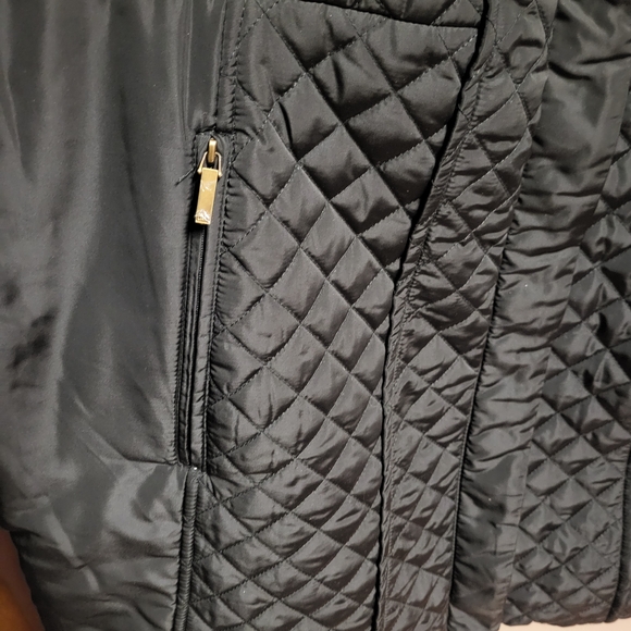 Jones New York Black Quilted Puffer Coat - Picture 3 of 6